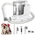 Dog Grooming Kit & Dog Grooming Vacuum 12Kpa Suction Pet Vacuum Grooming Kit with Low Noise 3 Suction Mode 2L Capacity Dog Vacuum with 5 Pet Grooming Tools for Shedding Pet Hair Home Cleaning