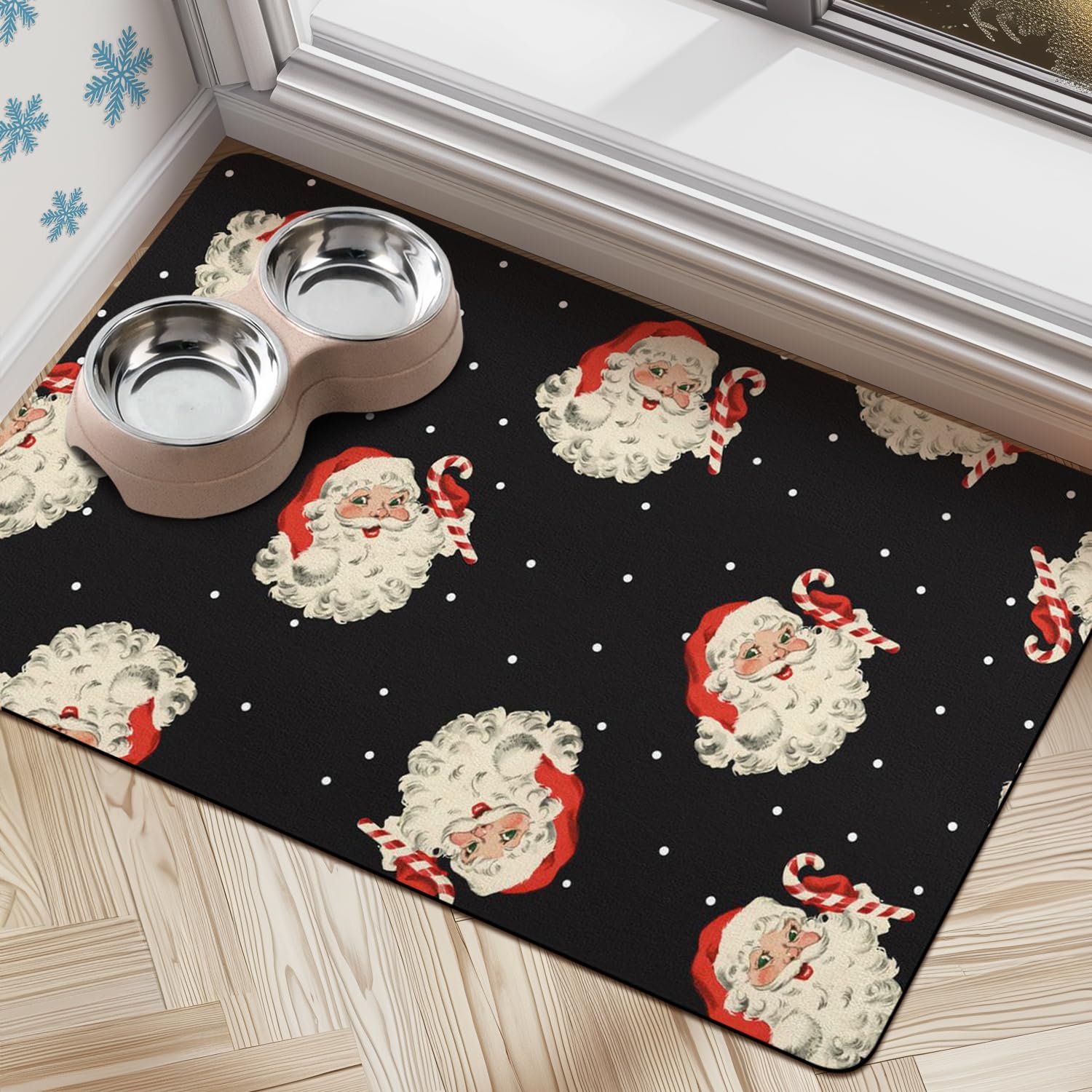 Dog Cat Food Mats for Floors Absorbent Dog Bowl Mats for Food and Water Quick Dry Pet Dog Food Mat Non-Slip Dog Accessories Pet Supplies