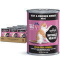 Daves Pet Food Grain Free Wet Cat Food (Beef & Chicken Pate) Made in USA Naturally Healthy Canned Cat Food Added Vitamins & Minerals Wheat & Gluten-Free 12.5 oz Cans (Case of 12)